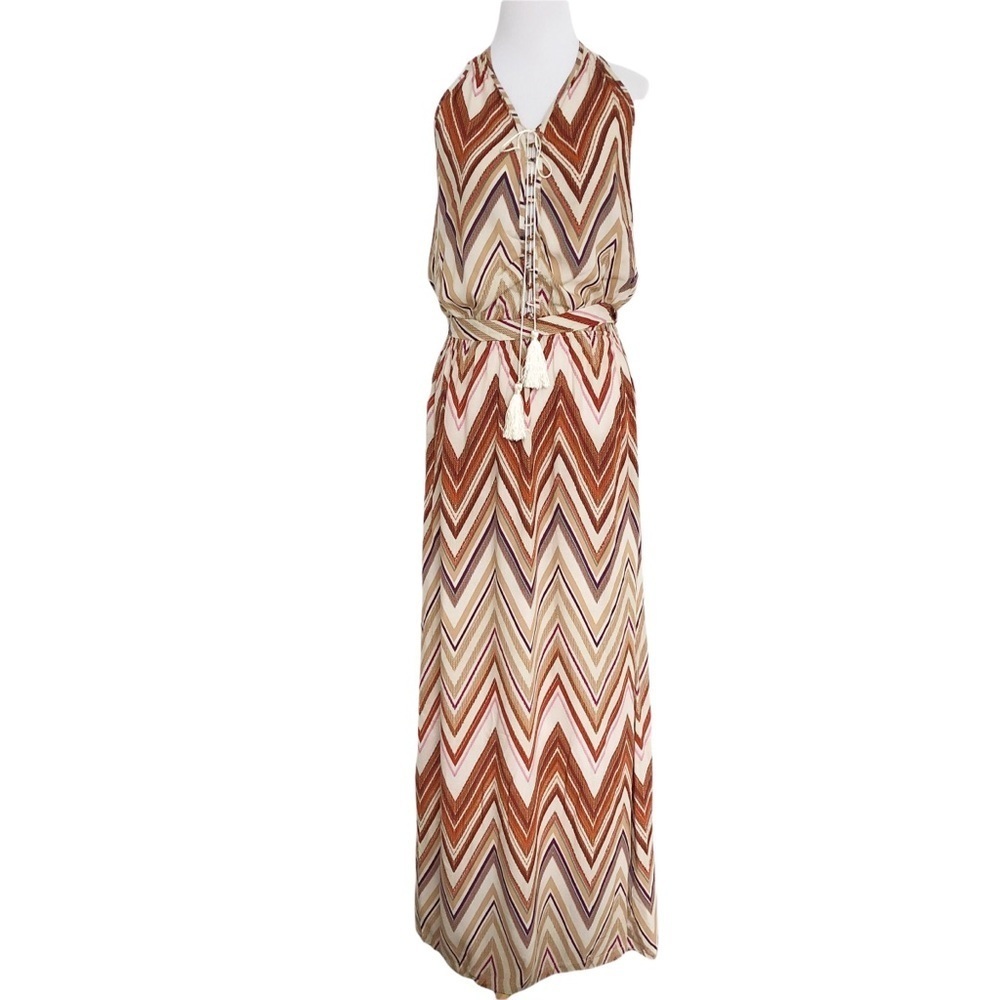 Melissa Odabash Multicolor Chevron Maxi Dress